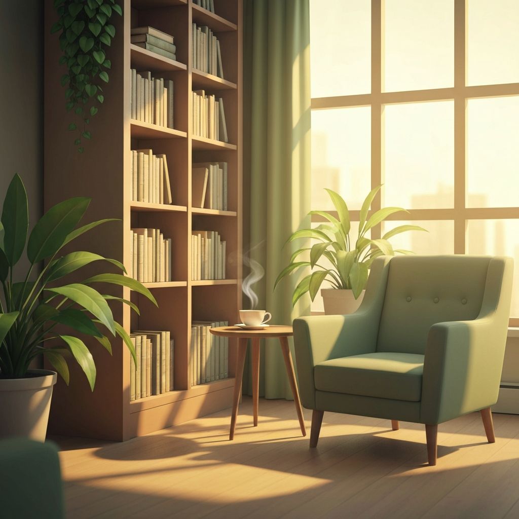 Calm reading environment with natural light